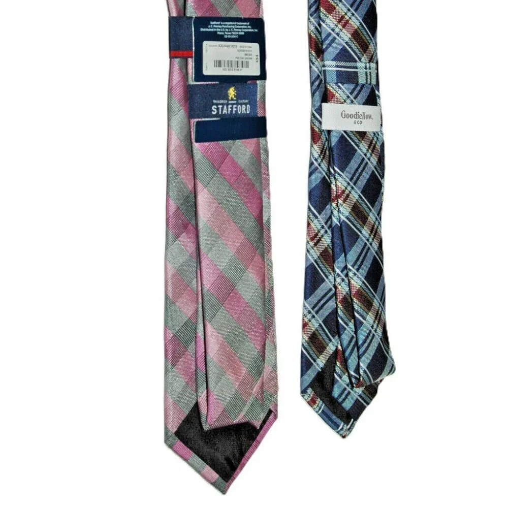 2 Neckties STAFFORD and GOODFELLOW Men's Ties NWT